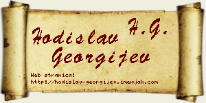 Hodislav Georgijev vizit kartica